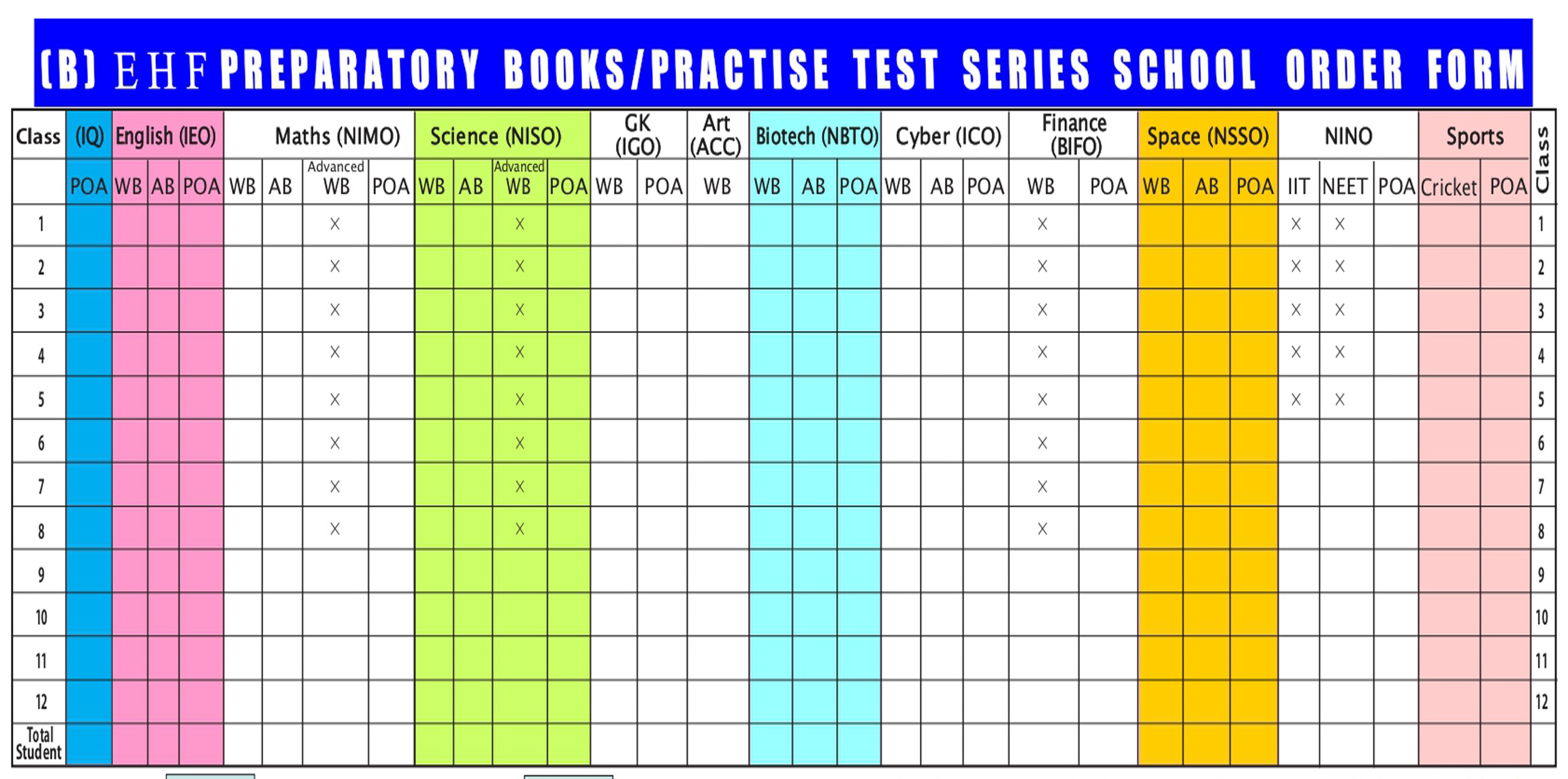 Book Order form